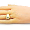 Oro Laminado Elegant Ring, Gold Filled Style Teardrop Design, Polished, Golden Finish, 01.341.0128