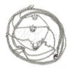 Rhodium Plated Pendant Necklace, with White Cubic Zirconia, Polished, Rhodium Finish, 04.213.0131.1.16