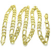 Oro Laminado Basic Necklace, Gold Filled Style Figaro Design, Polished, Golden Finish, 5.222.012.22