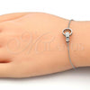 Sterling Silver Fancy Bracelet, with White Cubic Zirconia, Polished, Rhodium Finish, 03.336.0022.07