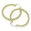 Oro Laminado Medium Hoop, Gold Filled Style Ball Design, Polished, Golden Finish, 02.385.0002.40