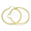 Oro Laminado Large Hoop, Gold Filled Style Diamond Cutting Finish, Golden Finish, 02.213.0154.50