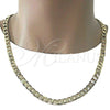 Oro Laminado Basic Necklace, Gold Filled Style Curb Design, Polished, Golden Finish, 5.222.001.22