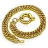 Oro Laminado Basic Anklet, Gold Filled Style Polished, Golden Finish, 03.319.0006.10