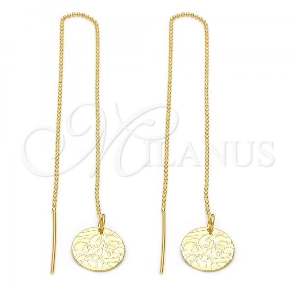 Oro Laminado Threader Earring, Gold Filled Style Golden Finish, 5.115.009