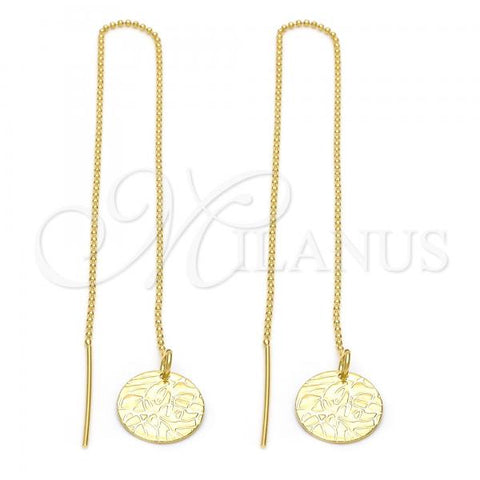 Oro Laminado Threader Earring, Gold Filled Style Golden Finish, 5.115.009