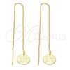 Oro Laminado Threader Earring, Gold Filled Style Golden Finish, 5.115.009