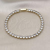 Oro Laminado Tennis Bracelet, Gold Filled Style with White Cubic Zirconia, Polished, Golden Finish, 03.130.0002.4.07