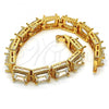 Oro Laminado Tennis Bracelet, Gold Filled Style with White Cubic Zirconia, Polished, Golden Finish, 03.266.0003.07