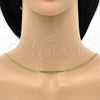 Oro Laminado Basic Necklace, Gold Filled Style Mariner Design, Polished, Golden Finish, 5.222.027.24