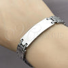 Stainless Steel Solid Bracelet, Polished, Steel Finish, 03.114.0382.09