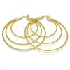 Oro Laminado Large Hoop, Gold Filled Style Diamond Cutting Finish, Golden Finish, 02.168.0042.55