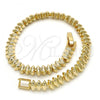 Oro Laminado Fancy Bracelet, Gold Filled Style Polished, Golden Finish, 03.210.0039.08