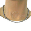 Rhodium Plated Basic Necklace, Rope Design, Polished, Rhodium Finish, 5.222.033.1.16