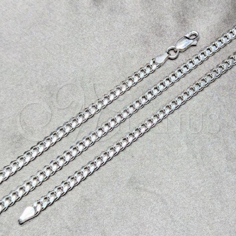 Sterling Silver Basic Necklace, Miami Cuban Design, Polished, Silver Finish, 04.420.0004.22