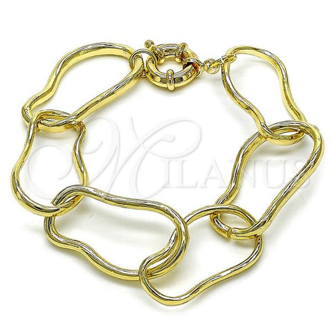 Oro Laminado Fancy Bracelet, Gold Filled Style Polished, Golden Finish, 03.429.0004.08