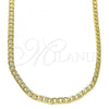 Oro Laminado Basic Necklace, Gold Filled Style Curb Design, Polished, Golden Finish, 04.213.0147.16