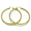 Oro Laminado Extra Large Hoop, Gold Filled Style Hollow Design, Polished, Golden Finish, 02.213.0754.80