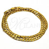 Oro Laminado Basic Necklace, Gold Filled Style Curb Design, Polished, Golden Finish, 5.222.006.20