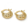 Gold Filled Children Hoop, Heart Design, Golden Finish, 02.63.0415.16