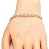 Oro Laminado Basic Bracelet, Gold Filled Style Mariner Design, Polished, Golden Finish, 5.222.025.07