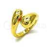 Oro Laminado Elegant Ring, Gold Filled Style Teardrop Design, Polished, Golden Finish, 01.341.0152