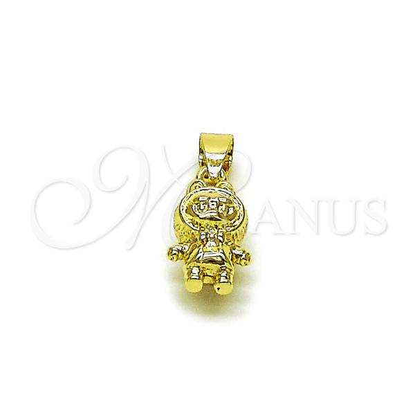 Oro Laminado Fancy Pendant, Gold Filled Style Polished, Golden Finish, 05.411.0076