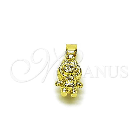 Oro Laminado Fancy Pendant, Gold Filled Style Polished, Golden Finish, 05.411.0076