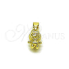 Oro Laminado Fancy Pendant, Gold Filled Style Polished, Golden Finish, 05.411.0076