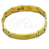 Stainless Steel Solid Bracelet, Polished, Golden Finish, 03.114.0238.2.09