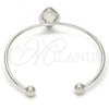 Rhodium Plated Individual Bangle, with Golden Shadow Swarovski Crystals, Polished, Rhodium Finish, 07.239.0006.1 (02 MM Thickness, One size fits all)