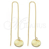 Oro Laminado Threader Earring, Gold Filled Style Golden Finish, 5.119.010