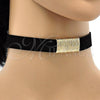 Oro Laminado Fancy Necklace, Gold Filled Style Choker Design, Polished, Golden Finish, 04.215.0024.13