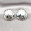 Rhodium Plated Stud Earring, Hollow and Disco Design, Polished, Rhodium Finish, 02.411.0044.1
