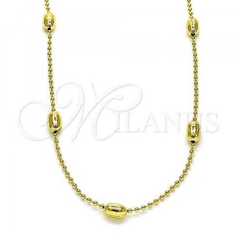 Oro Laminado Basic Necklace, Gold Filled Style Polished, Golden Finish, 04.213.0261.24