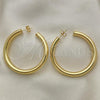 Oro Laminado Stud Earring, Gold Filled Style Polished, Golden Finish, 02.163.0155.50