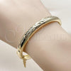Oro Laminado Individual Bangle, Gold Filled Style Diamond Cutting Finish, Golden Finish, 07.168.0015.1.05 (08 MM Thickness, Size 5 - 2.50 Diameter)