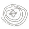 Sterling Silver Pendant Necklace, with White Cubic Zirconia, Polished, Rhodium Finish, 04.336.0060.16