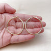 Oro Laminado Medium Hoop, Gold Filled Style Diamond Cutting Finish, Golden Finish, 02.213.0815.40
