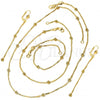 Oro Laminado Necklace, Bracelet, Anklet and Earring, Gold Filled Style Polished, Golden Finish, 04.63.1191
