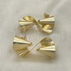 Oro Laminado Stud Earring, Gold Filled Style Polished, Golden Finish, 02.213.0405