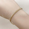 Oro Laminado Basic Bracelet, Gold Filled Style Miami Cuban Design, Polished, Golden Finish, 04.63.1360.07