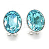 Rhodium Plated Stud Earring, with Light Turquoise Swarovski Crystals, Polished, Rhodium Finish, 02.239.0015.3