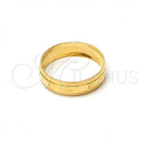 Oro Laminado Wedding Ring, Gold Filled Style Diamond Cutting Finish, Golden Finish, 5.164.032.11 (Size 11)