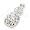 Sterling Silver Fancy Pendant, Pineapple Design, Polished,, 05.398.0006