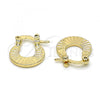 Oro Laminado Small Hoop, Gold Filled Style Polished, Golden Finish, 02.163.0081.12