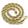 Oro Laminado Basic Necklace, Gold Filled Style Rope Design, Polished, Golden Finish, 04.213.0207.18