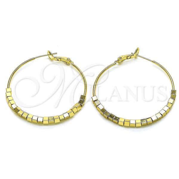 Oro Laminado Medium Hoop, Gold Filled Style Polished, Golden Finish, 02.213.0448.40