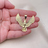 Oro Laminado Fancy Pendant, Gold Filled Style Eagle Design, Polished, Golden Finish, 05.213.0116