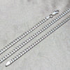 Sterling Silver Basic Necklace, Miami Cuban Design, Polished, Silver Finish, 04.420.0004.24